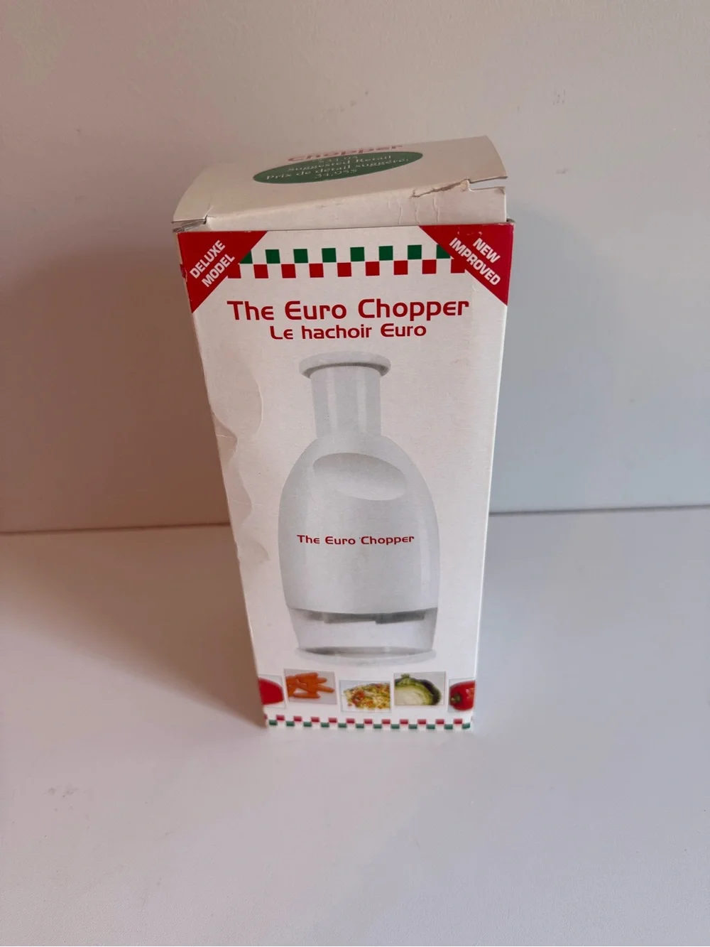 Vintage Euro Chopper Manual Food Processor Stainless Blades New in Box
